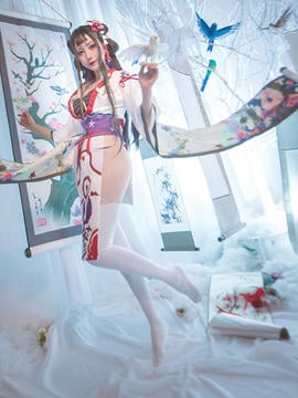 "Onmyoji Mobile Game" Bunga dan Gulir Burung Sister C O S P L A Y