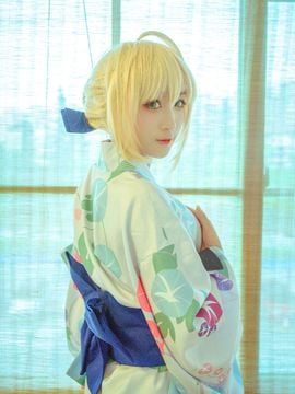 "Fate Grand Order" Sabre Summer Kimono C O S P L A Y