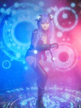 "Super -Dimensional Game: Neptune" Purple Heart Nepton C O S P L A Y