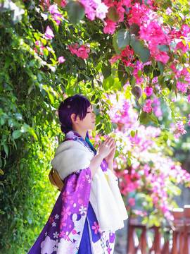 "Lovelive" TOJO Kiyo Bulan pertama Kimono tidak terbangun C O S P L A Y