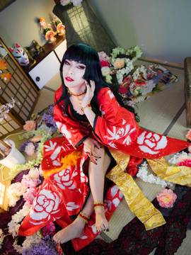 "Xxxholic" yihara yuko merah mawar ver c o s p l a y