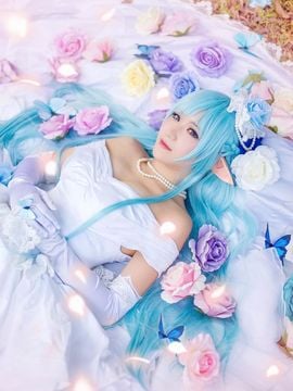 "Arch Art Online" Asuna Alf Elf Wedding Dress C O S P L A Y