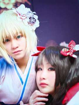 "Night of Fate" Sabre dan Rin Tohsaka C O S P L A Y