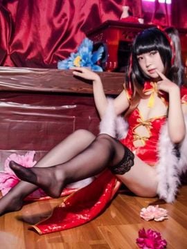 Crazy San Fanren Red Cheongsam cos