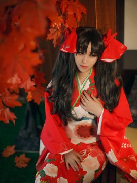 Rin tosaka selamat tahun baru kimono c o s