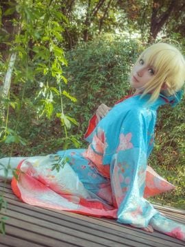 "Fate Stay Night" Saber Kimono Haruka Ver C O S P L A Y