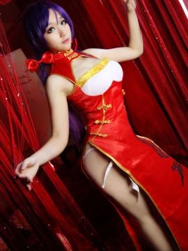 TOJO ki fan tahun baru cheongsam cos