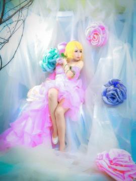 "Bunga Destiny" Mirror Sound Ring Back-to-Skin Gaun Bunga C O S P L A Y