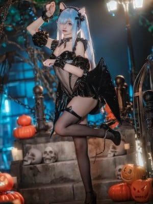 [Big Rolls và Rolls nhỏ] Tuyến đường màu xanh da xanh Janus Halloween Meow Meow Horror Night